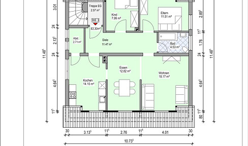 Zentrale 3-Zimmer Wohnung in Bendorf