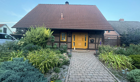 Charming half-timbered house with energy efficiency class B and idyllic garden paradise