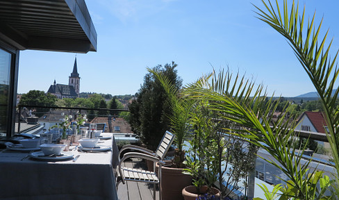 Above the rooftops of the city / Fully air-conditioned penthouse apartment with large terrace in a city location