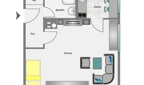 Schöne 1-Zimmer-Wohnung in Top-Lage in Tübingen