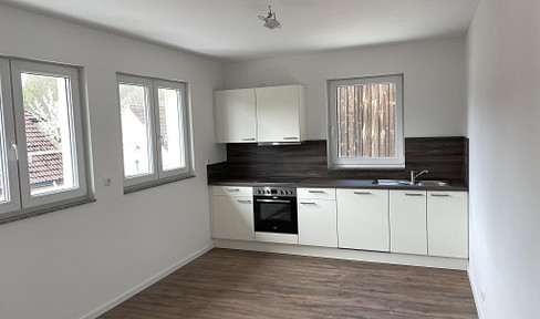 New-build apartment with EBK and French balcony FIRST occupancy spacious and bright on the 1st floor