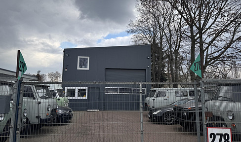 Grundstück 1200 qm mit Halle 400 qm direkt an der B2, 10 Minuten bis Alexanderplatz