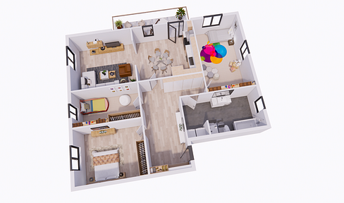 First-time occupancy in a quiet location - modern 4-room apartment with balcony and excellent connections!