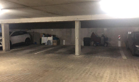 Underground parking space with 230 V power connection/meter