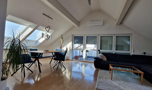 Charming attic apartment with 4 rooms in a quiet location in Poppenweiler