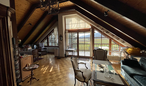 Dachgeschosswohnung mit Blick auf Hambacher Schloss