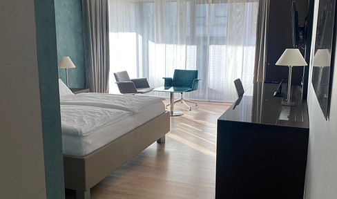 Starting in May, a fully furnished one-bedroom apartment available for rent, centrally located in Durlach, Karlsruhe, and fully equipped.