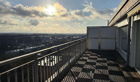 Penthouse with roof terrace in Unterfeldhaus adjacent to Düsseldorf