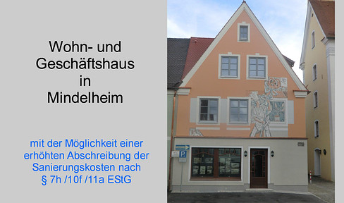 Beautiful residential and commercial building in the old town of Mindelheim