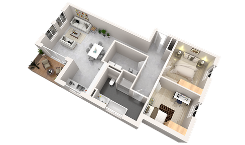 2 OG 3,5 Zimmer Wohnung mit Balkon