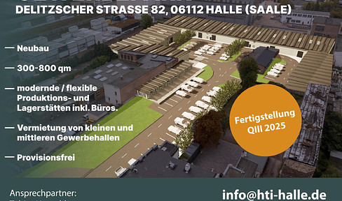 Ab QIII 2025 verfügbar - Neubau Gewerbepark (Produktions- und Lagerhallen) 300-800 qm