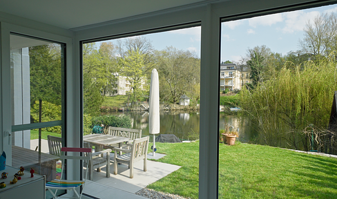 Apartment on Lake Diana incl. garden, lake access, boat, 3 parking spaces - commission-free