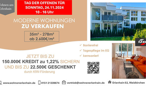 22,500€ funding for modern apartments in Waldkirchen