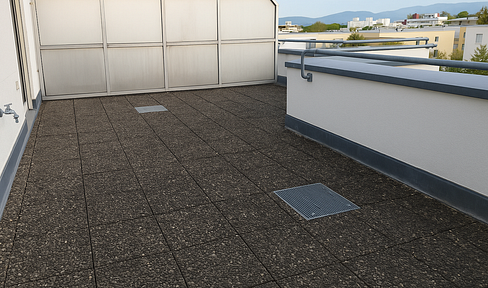 Exklusive 3-Zimmer-Penthousewohnung mit 36 m² Dachterrasse und zwei Stellplätzen
