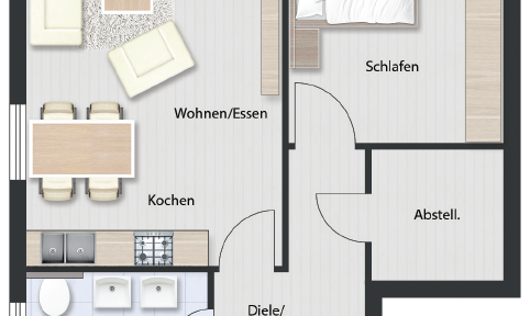 3-room new-build apartment in KfW 40 standard in idyllic location type 3