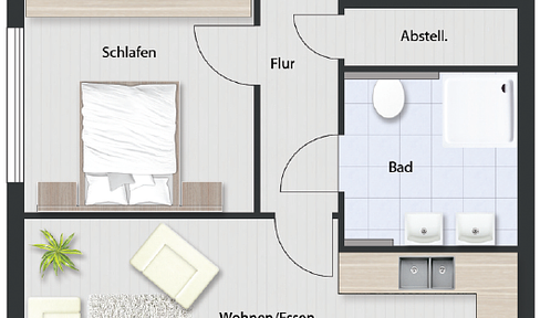 3-room new-build apartment to KfW 40 standard in idyllic location type 1