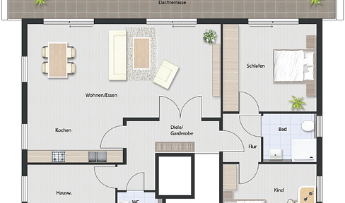 4-room new-build apartment to KfW 40 standard in idyllic location type 5