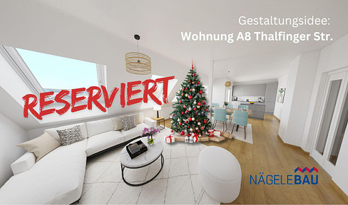 Beautiful 3-room maisonette (new build) for sale in the center of Neu-Ulm Burlafingen