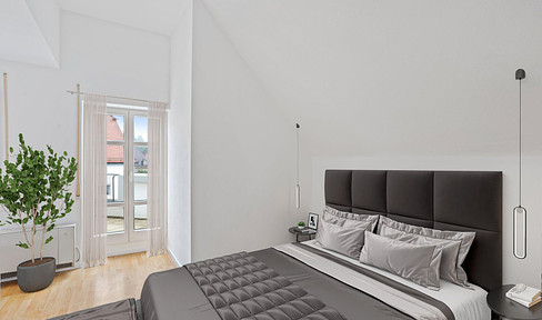 Center Lahr Top location: Refurbished 3.5-room apartment with balcony and roof terrace