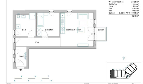 2-room apartment centrally located in Tostedt