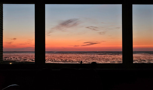 Rarität! Panorama Meerblick rundum, Sonnenuntergang 1. Reihe Döse Cuxhaven