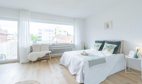Beautiful, bright apartment in a popular location between the city center and Hofgarten near the university