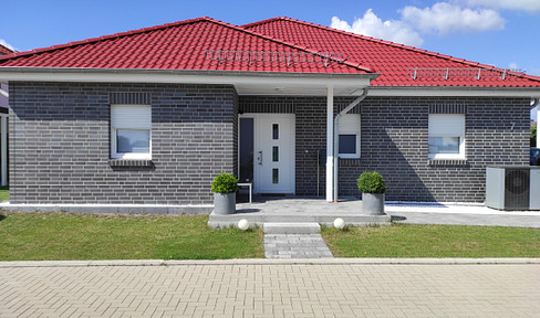 Barrierefreier Bungalow Massivhaus 150 m2 + 60 m2 Terrasse + Doppelgarage 54 m2