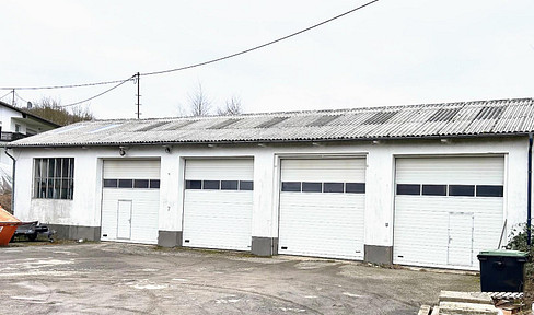 Warehouse with four large sectional doors for individual use