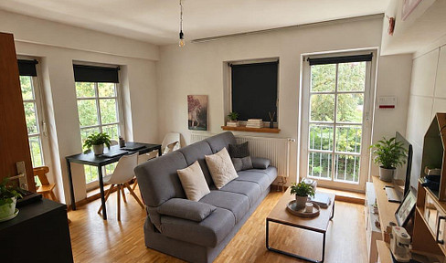 Beautiful, spacious 75m² apartment in MS- Wolbeck 2 rooms with direct access to the river "Angel"