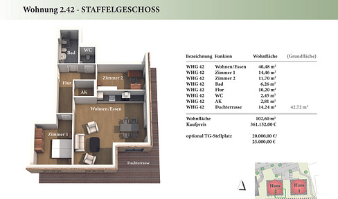 3 room STG new build condominium 2.42