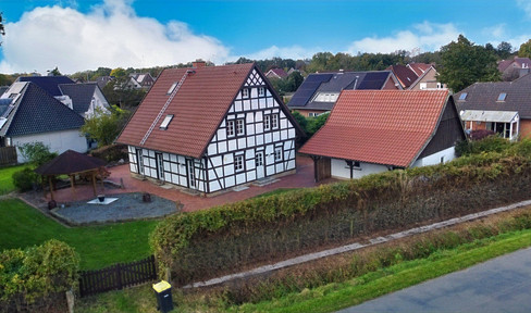 Idyllic half-timbered house with plenty of space