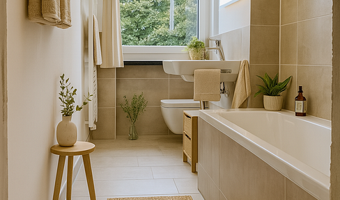 First-time occupancy after renovation 3-room apartment with modern fitted kitchen and daylight bathroom