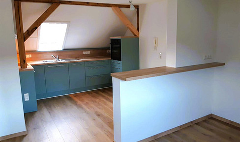 Beautiful 2-room apartment with fitted kitchen - first occupancy after general refurbishment