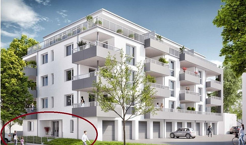 KL-Fischerhof: First-time occupancy - 3 room ground floor apartment with EBK, terrace, garden and parking space!