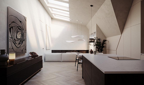 NEUBAU auf Altbau Dachgeschoss im Denkmalschutzaltbau bis zu 296m² und über 4 Meter Raumhöhe!