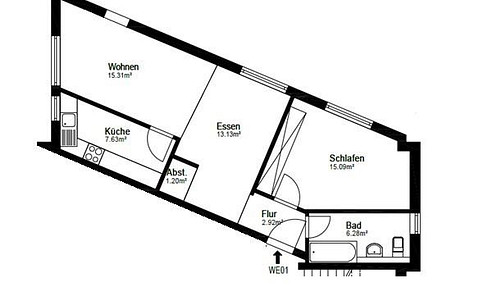 First occupancy after renovation: 2-room basement in Huhnfeld - Schlüchtern