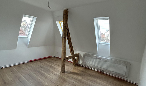 Renovated attic apartment with 64 sqm attic in a completely renovated apartment building