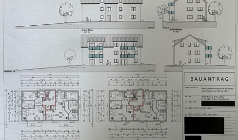 Building plot 1119 sqm with permission for 6x family house