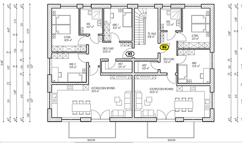 Erstbezug: Schöne 3-Zimmerwohnung mit Einbauküche in Cham - KFW40 Standard - (W4)