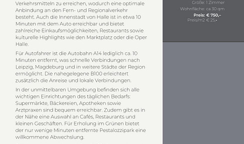 möblierte Mikroapartments in Halle (Saale) zu vermieten