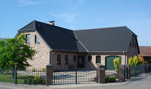 House by the lake, architect's house in country house style
