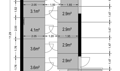 Storage rooms in various sizes