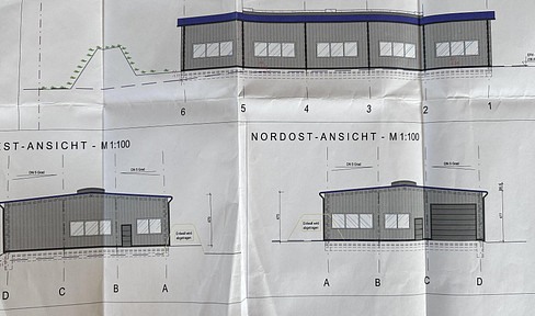 Plot with building permit for steel hall with 450 m2