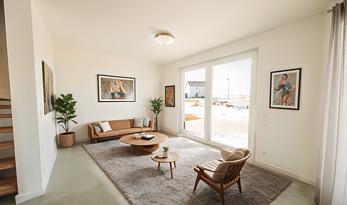 Super infrastructure and quiet living - ready-to-occupy new-build end terraced house with heat pump
