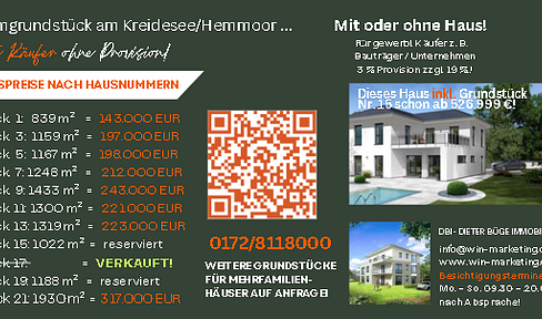 1a building plot with lake view Hemmoor or plot incl. town villa from 526,999 - 01728118000
