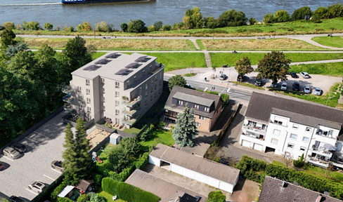 Exkl. Neubau 2-Z-ETW, gehob. Innenausstattung mit Balkon, EBK und Rheinblick in Duisburg