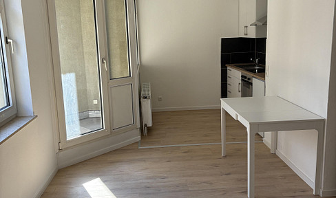 Furnished one-bedroom apartment with balcony, located in the city center, renovated in 2025, available immediately.