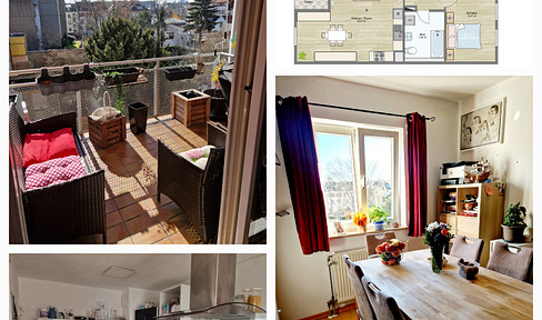 Your new home in Frankfurt-Fechenheim: light-flooded 3-room apartment with balcony