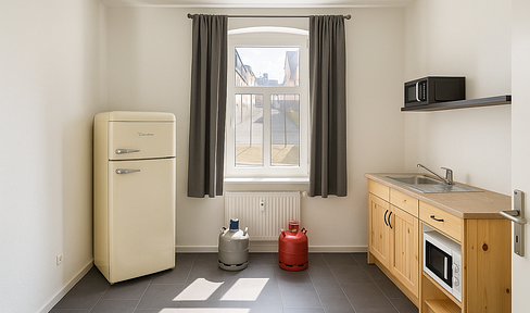 1 room apartment, on request with EBK in the heart of Meerane