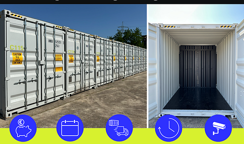 Leipzig storage container hire / self-storage / storage space / storage box / container hire monitored